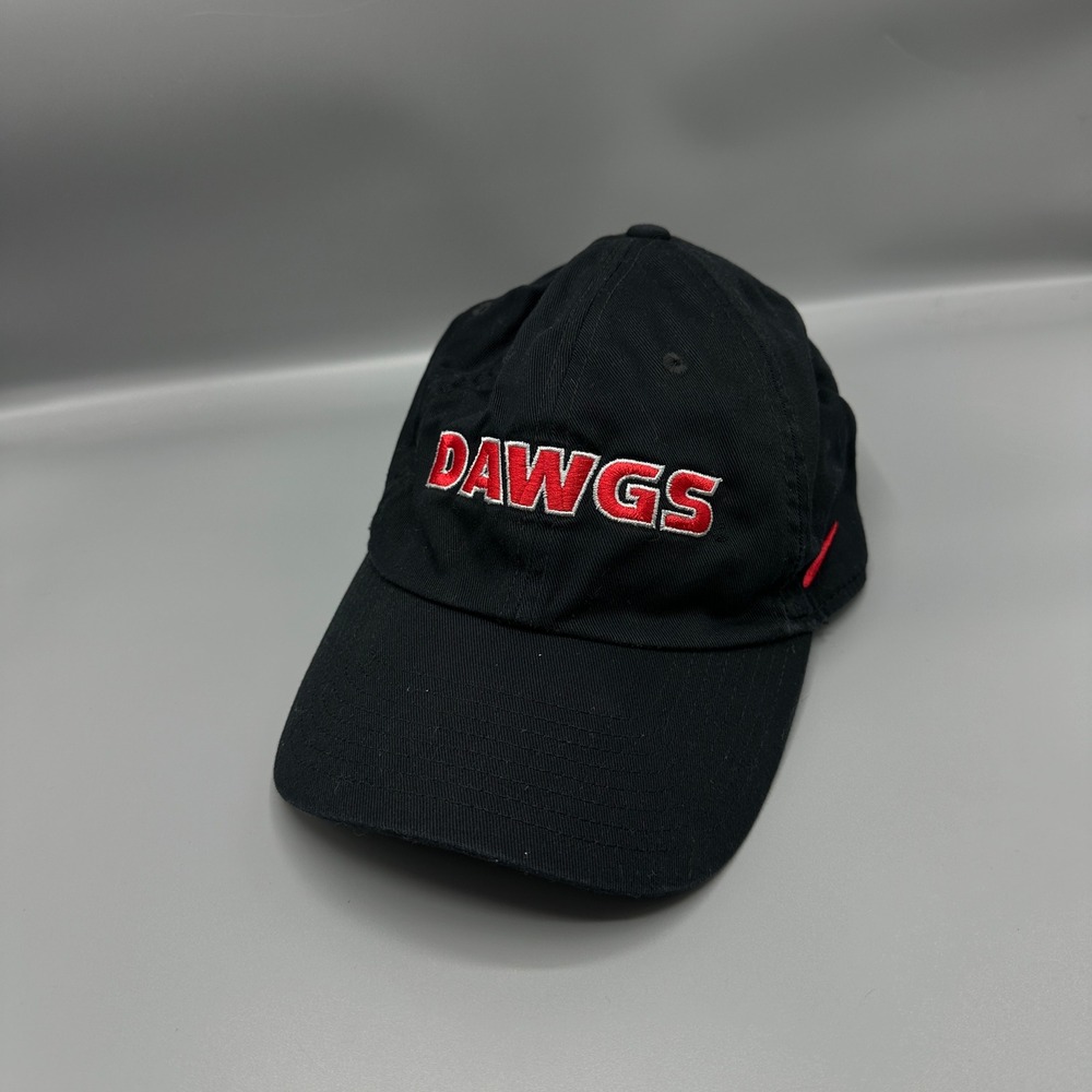 Nike Club Cap Dawgs Georgia Black Adjustable Hat On-Field Cotton M/L Mens